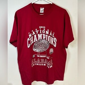 JERZEES NCAA CHAMPIONSHIP Alabama Crimson Tide Football 2012 XL RED TSHIRT